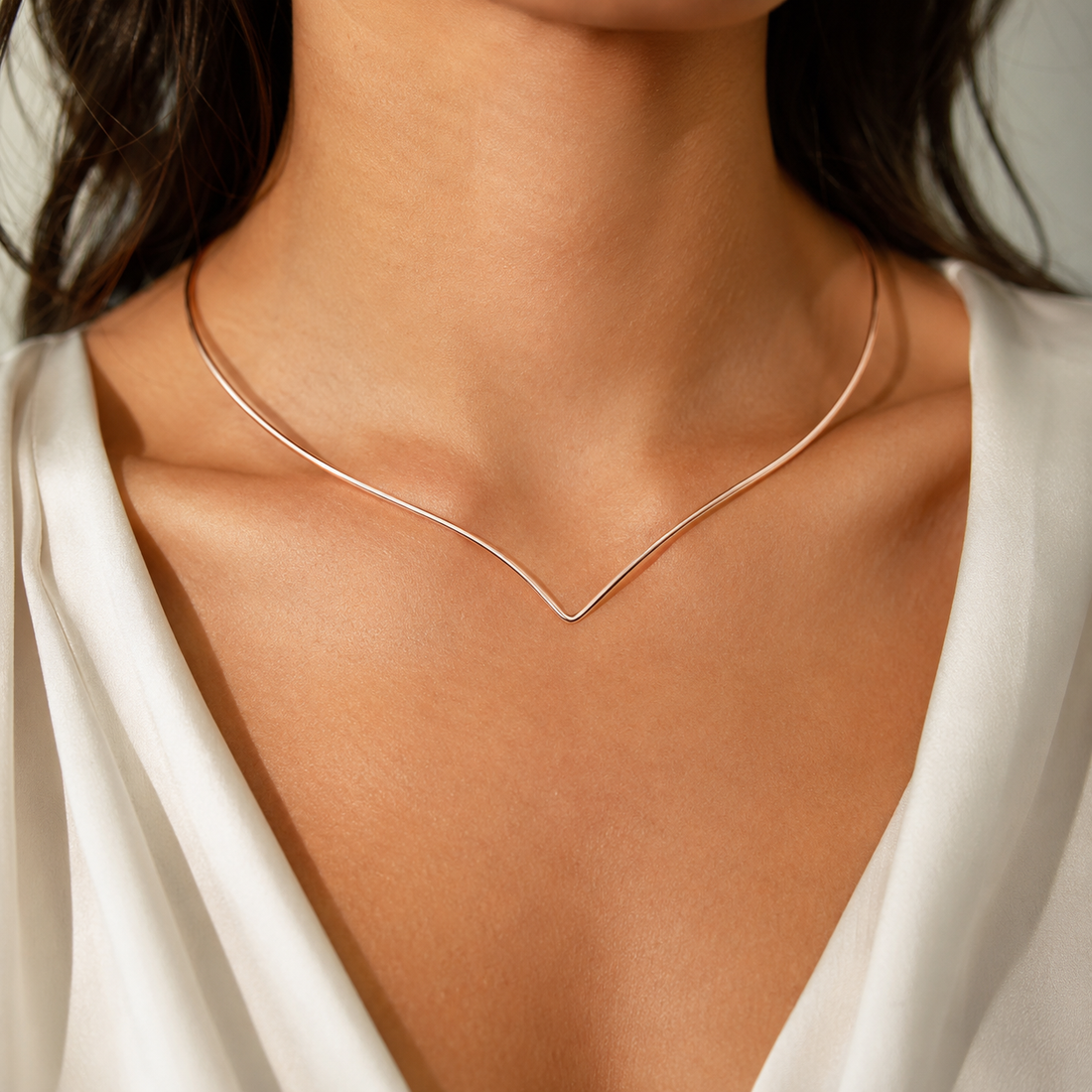 Choker Folheado a Ouro 18K e Prata 925 Aro Bella