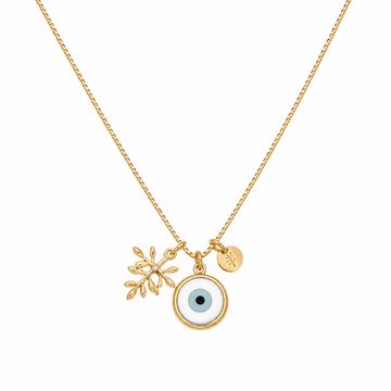 Gargantilha Olho Grego Dourado 18K