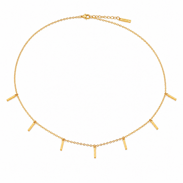 Gargantilha com Placas Cravejadas 18K